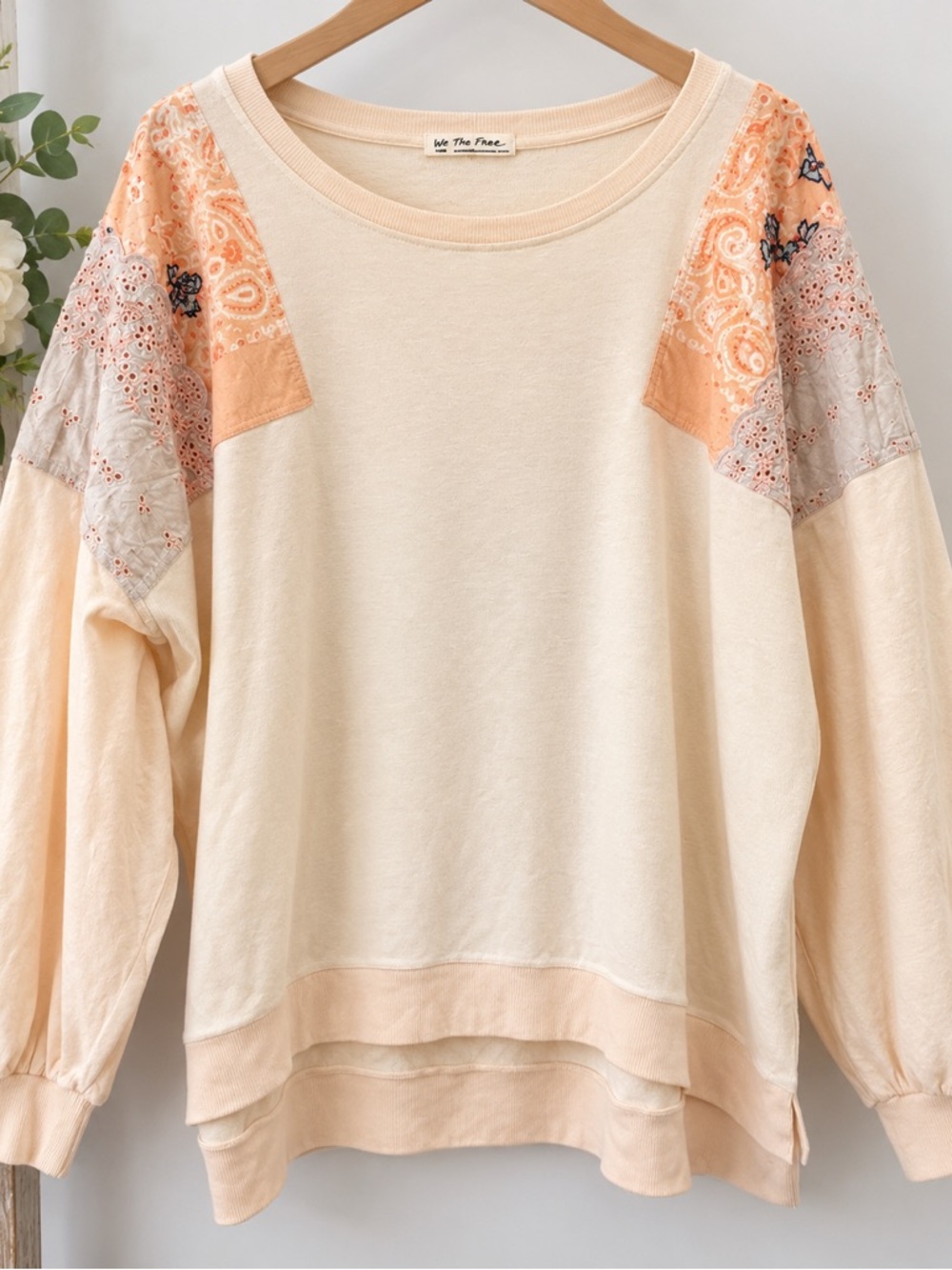 We The Free Feelin’ It Patchwork Top Size Large